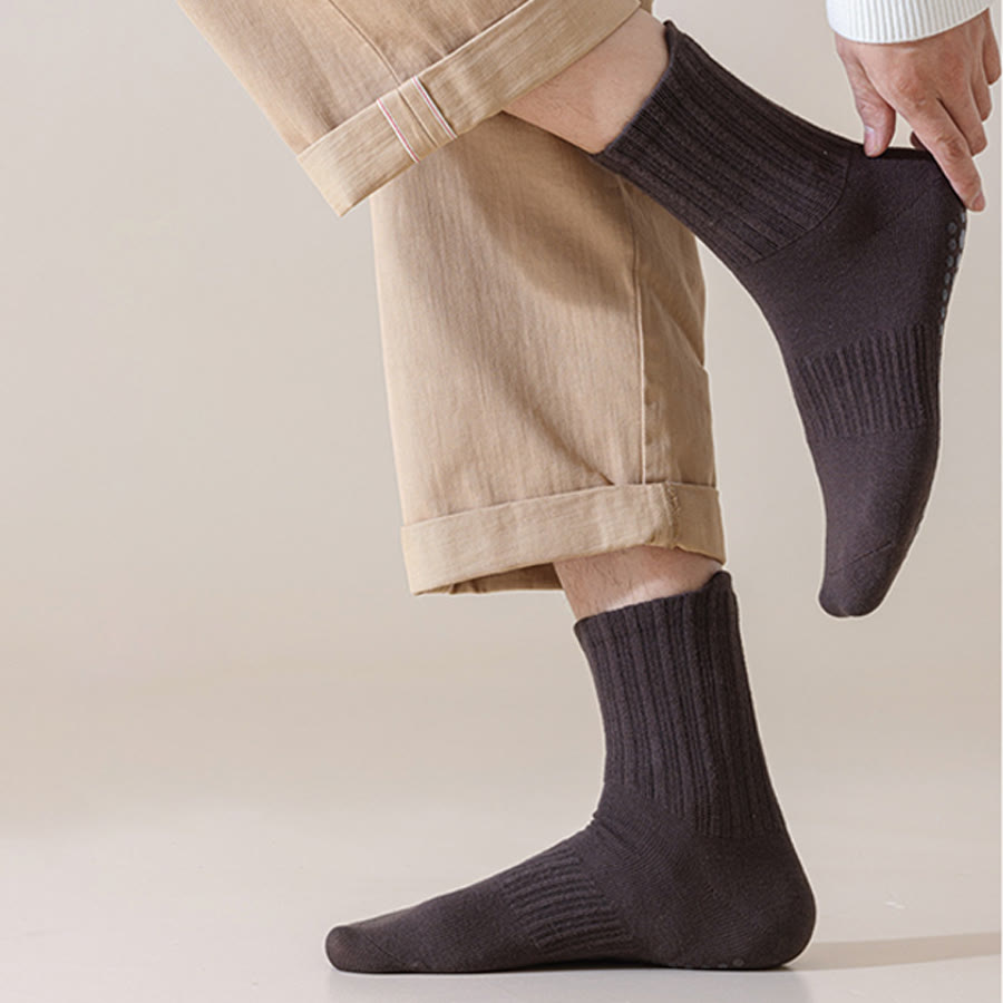 Chaussettes de yoga pour hommes Olivenorma Professional Training, en coton mélangé, antidérapantes et offrant un bon maintien, avec bout renforcé. - image 9