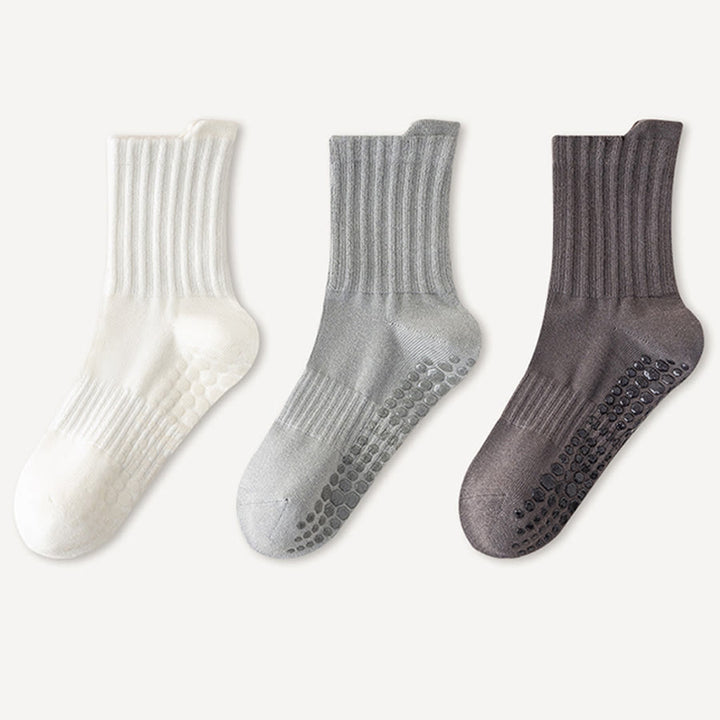 Chaussettes de yoga pour hommes Olivenorma Professional Training, en coton mélangé, antidérapantes et offrant un bon maintien, avec bout renforcé. - image 5