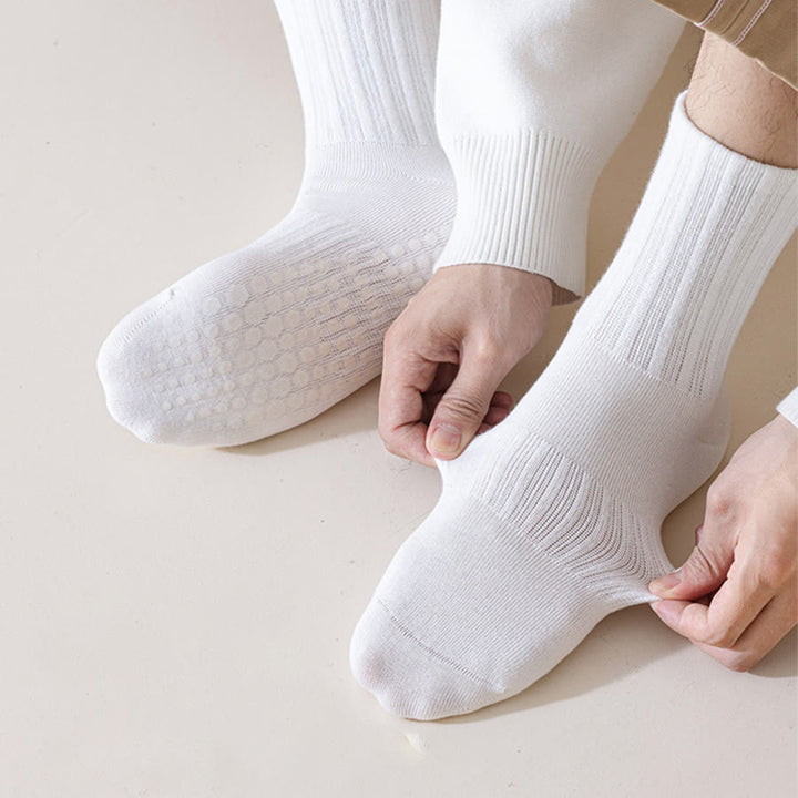 Chaussettes de yoga pour hommes Olivenorma Professional Training, en coton mélangé, antidérapantes et offrant un bon maintien, avec bout renforcé. - image 3