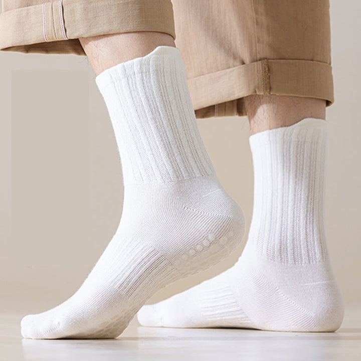 Chaussettes de yoga pour hommes Olivenorma Professional Training, en coton mélangé, antidérapantes et offrant un bon maintien, avec bout renforcé. - image 4