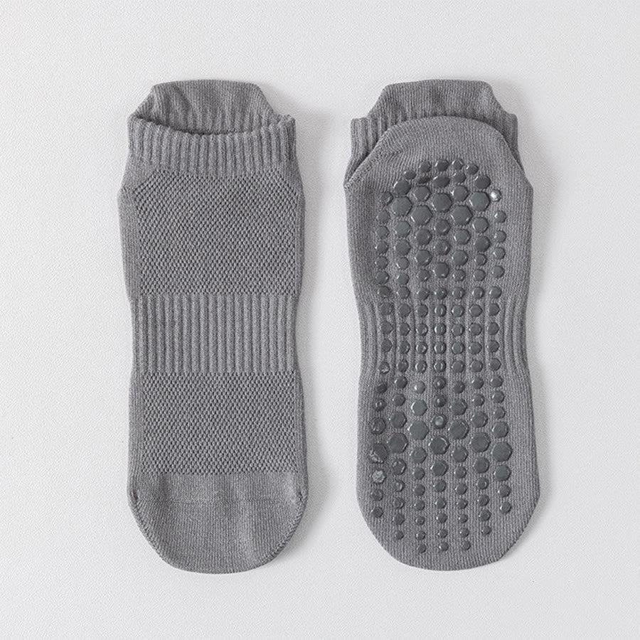 Chaussettes de yoga Olivenorma pour homme, confortables, antidérapantes et respirantes, en coton, à bout renforcé, idéales pour l'entraînement quotidien. - Gris moyen - 10 paires - image 12