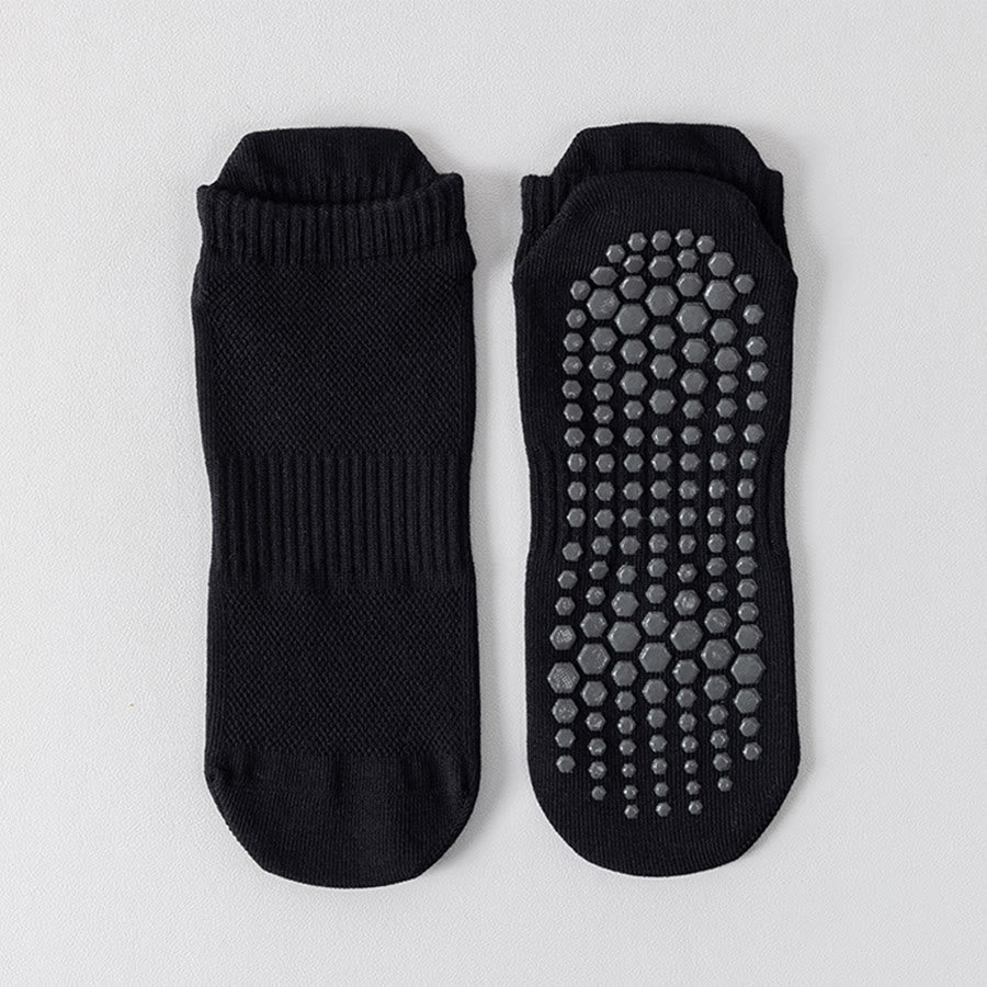 Chaussettes de yoga Olivenorma pour homme, confortables, antidérapantes et respirantes, en coton, à bout renforcé, idéales pour l'entraînement quotidien. - Noir - 10 paires - image 8