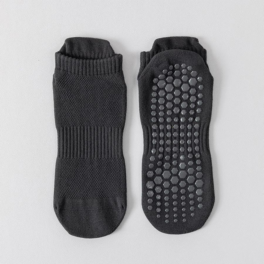 Chaussettes de yoga Olivenorma pour homme, confortables, antidérapantes et respirantes, en coton, à bout renforcé, idéales pour l'entraînement quotidien. - Gris foncé - 10 paires - image 13
