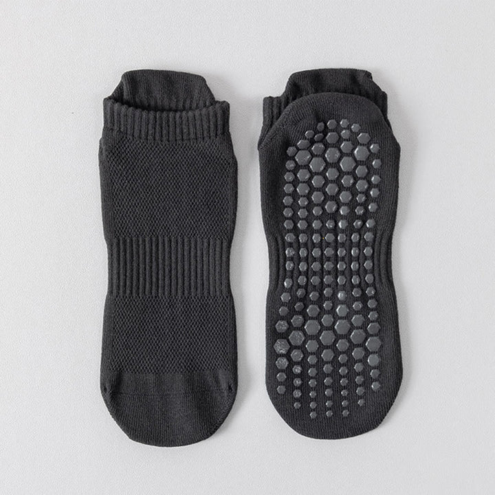 Chaussettes de yoga Olivenorma pour homme, confortables, antidérapantes et respirantes, en coton, à bout renforcé, idéales pour l'entraînement quotidien. - Gris foncé - 10 paires - image 13