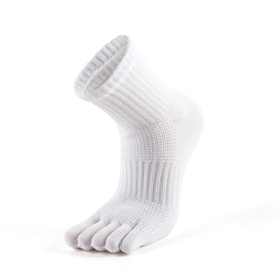 Chaussettes de yoga Olivenorma basses à cinq orteils, respirantes et antidérapantes, pour homme, confortables et idéales pour l'entraînement athlétique. - Blanc - US 9-12 - 10 paires - image 7