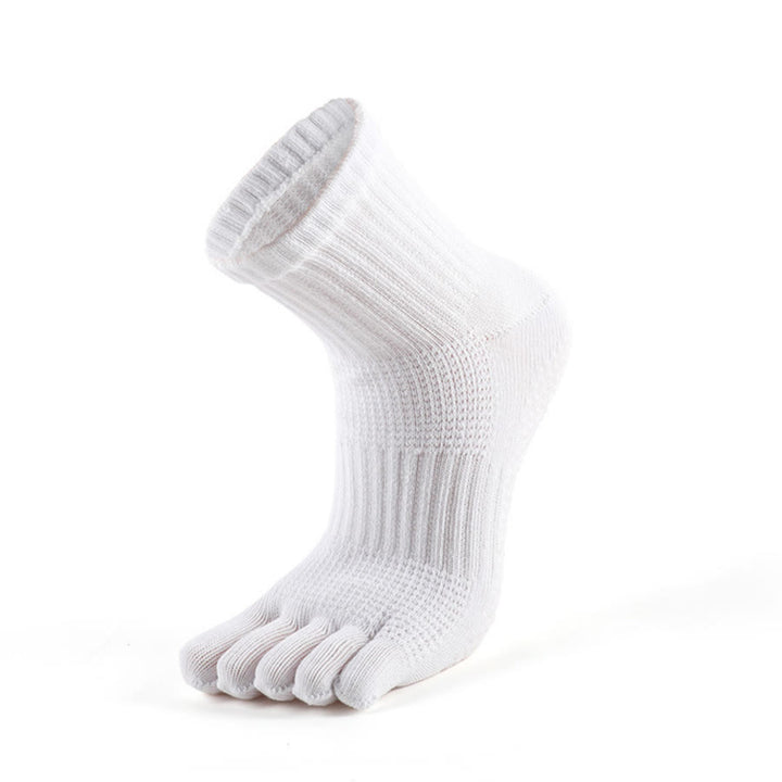 Chaussettes de yoga Olivenorma basses à cinq orteils, respirantes et antidérapantes, pour homme, confortables et idéales pour l'entraînement athlétique. - Blanc - US 9-12 - 10 paires - image 7