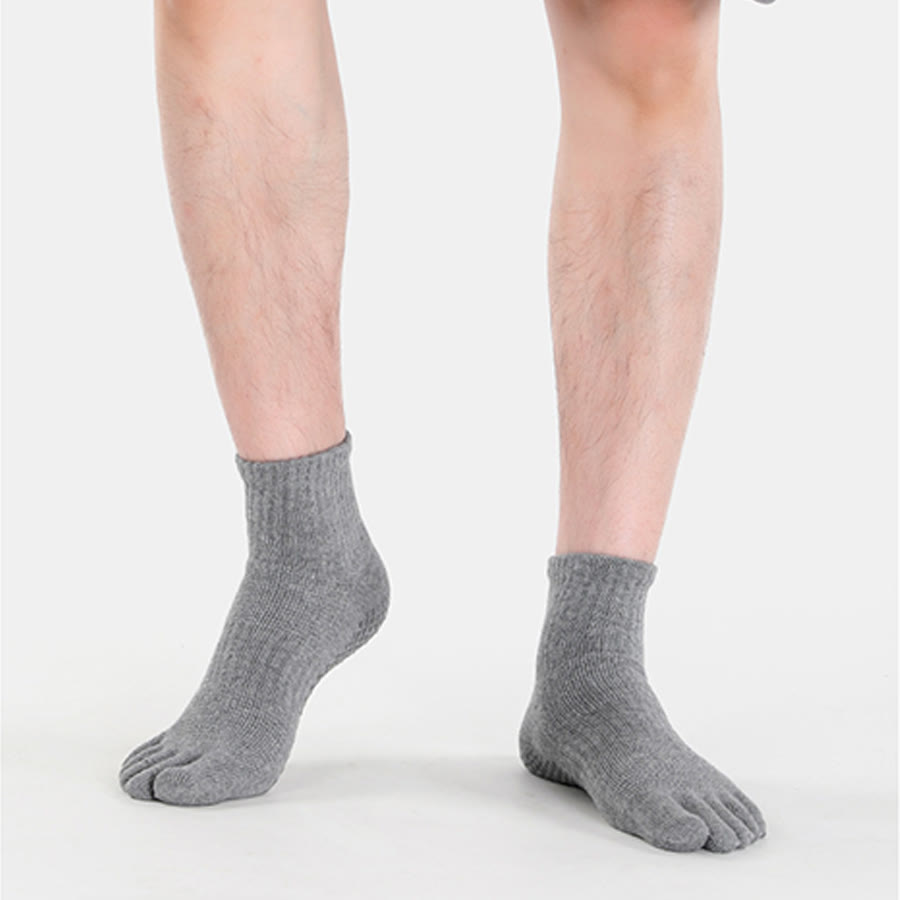 Chaussettes de yoga Olivenorma basses à cinq orteils, respirantes et antidérapantes, pour homme, confortables et idéales pour l'entraînement athlétique. - Gris - US 9-12 - 10 paires - image 0