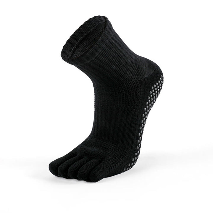 Chaussettes de yoga Olivenorma basses à cinq orteils, respirantes et antidérapantes, pour homme, confortables et idéales pour l'entraînement athlétique. - Noir - US 9-12 - 10 paires - image 4