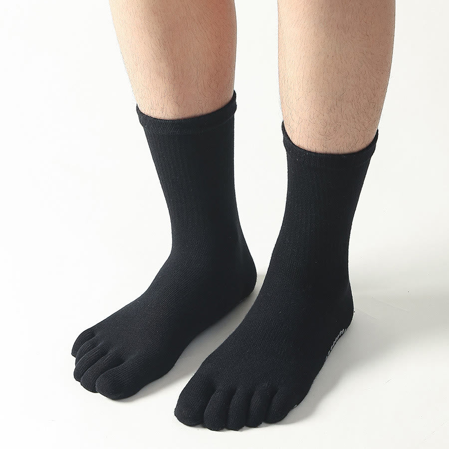 Chaussettes de yoga Olivenorma courtes à cinq orteils, élastiques, confortables, antidérapantes et respirantes pour homme, idéales pour le sport et le yoga. - Noir - 10 paires - image 7