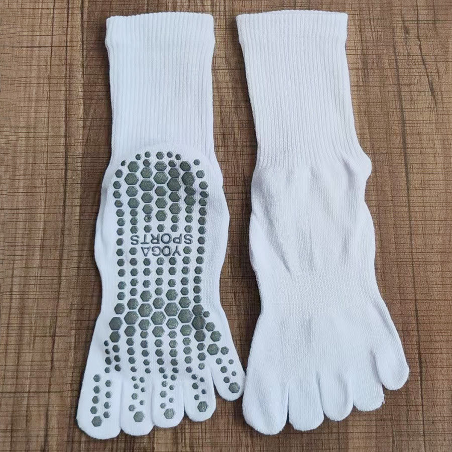 Chaussettes de yoga Olivenorma courtes à cinq orteils, élastiques, confortables, antidérapantes et respirantes pour homme, idéales pour le sport et le yoga. - Blanc - 10 paires - image 8