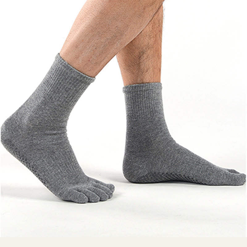 Chaussettes de yoga performantes pour hommes Olivenorma, en mélange de coton, à cinq orteils, respirantes, anti-odeurs et antidérapantes. - image 8