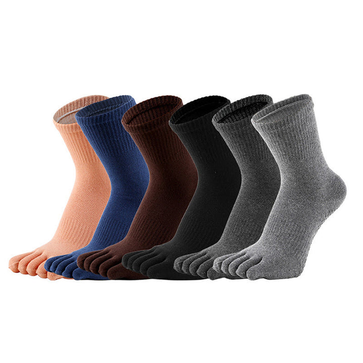 Chaussettes de yoga performantes pour hommes Olivenorma, en mélange de coton, à cinq orteils, respirantes, anti-odeurs et antidérapantes. - image 1