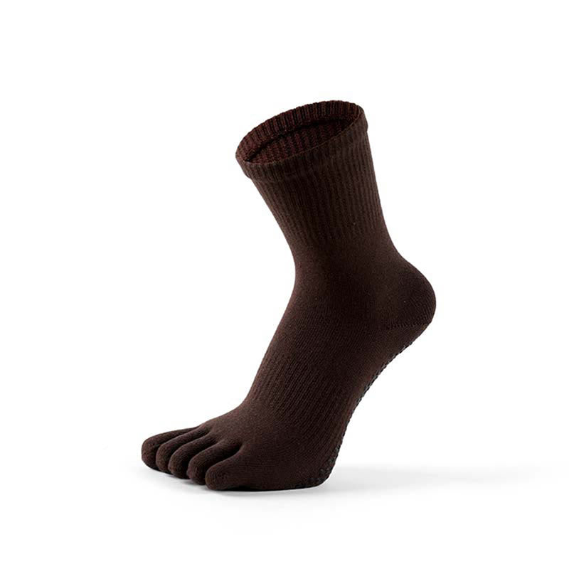 Chaussettes de yoga performantes pour hommes Olivenorma, en mélange de coton, à cinq orteils, respirantes, anti-odeurs et antidérapantes. - image 3