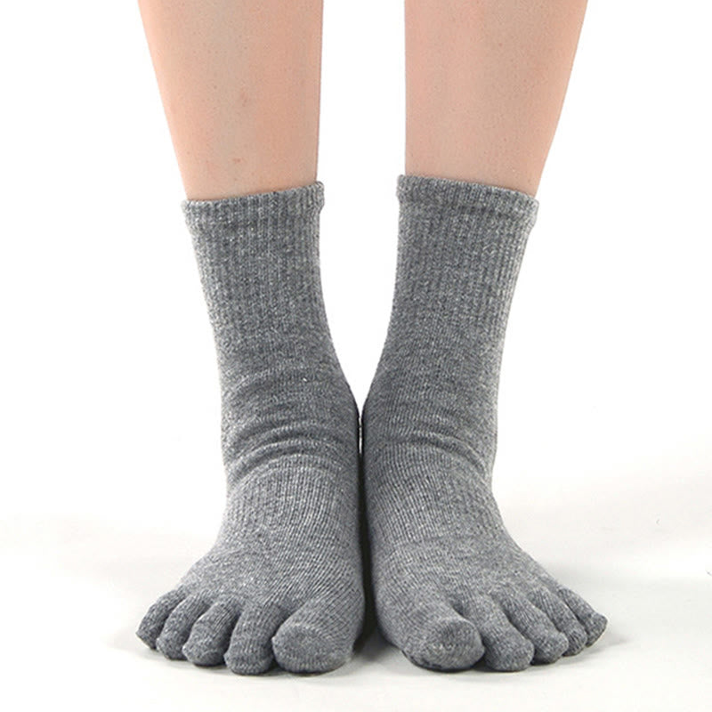 Chaussettes de yoga performantes pour hommes Olivenorma, en mélange de coton, à cinq orteils, respirantes, anti-odeurs et antidérapantes. - image 9