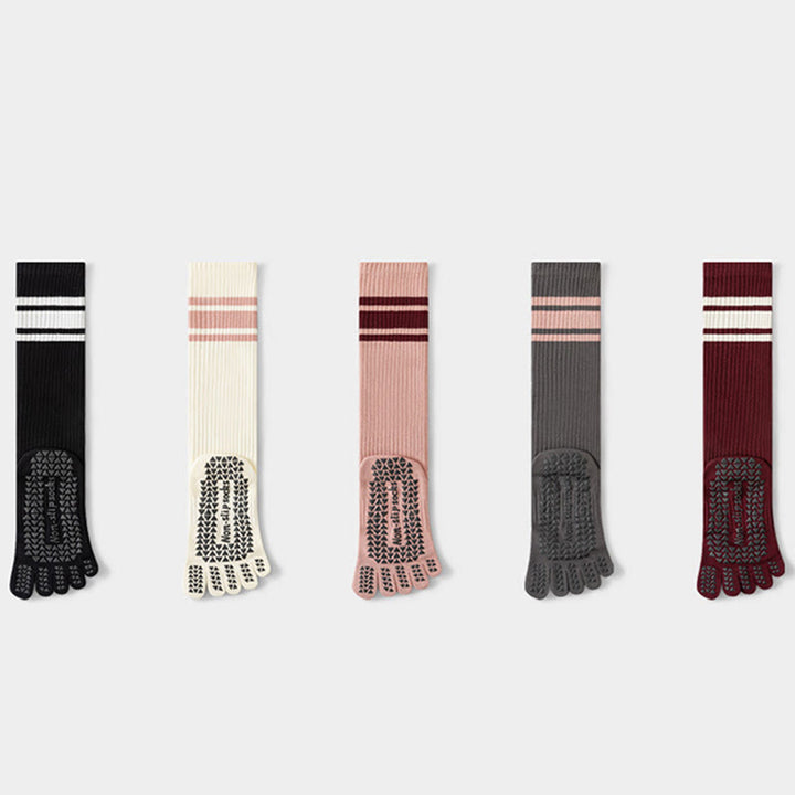 Chaussettes de yoga Olivenorma à cinq orteils en coton antidérapant et à coupe ajustée pour femmes, idéales pour le Pilates et la barre. - image 13
