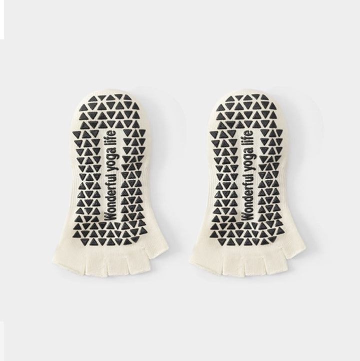 Chaussettes de yoga pour femmes Olivenorma, ouvertes à l'arrière et dotées d'une bride enveloppante pour cinq orteils, antidérapantes et respirantes, en coton, pour le sport. - Blanc - 10 paires - image 8