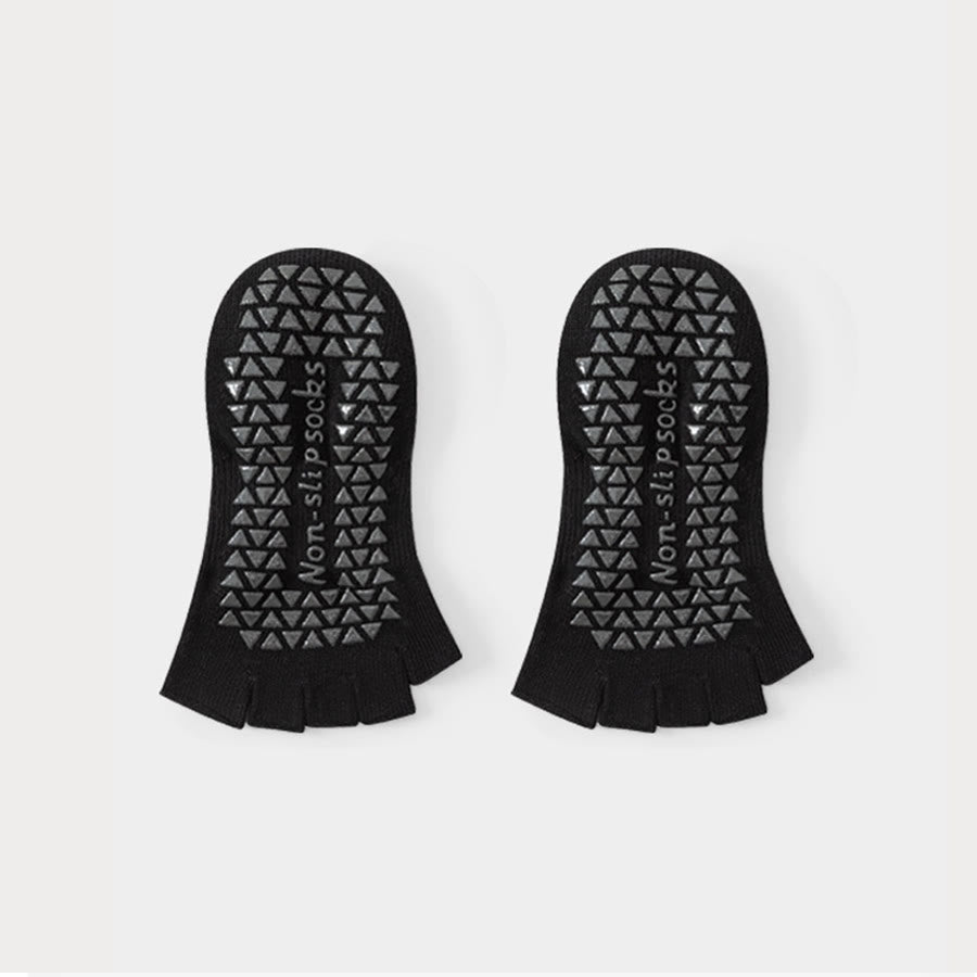 Chaussettes de yoga pour femmes Olivenorma, ouvertes à l'arrière et dotées d'une bride enveloppante pour cinq orteils, antidérapantes et respirantes, en coton, pour le sport. - Noir - 10 paires - image 7