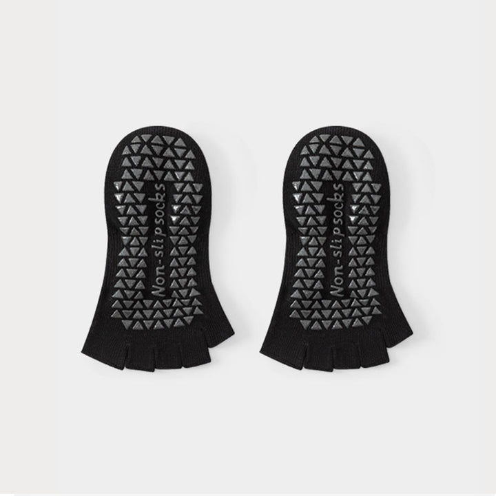 Chaussettes de yoga pour femmes Olivenorma, ouvertes à l'arrière et dotées d'une bride enveloppante pour cinq orteils, antidérapantes et respirantes, en coton, pour le sport. - Noir - 10 paires - image 7