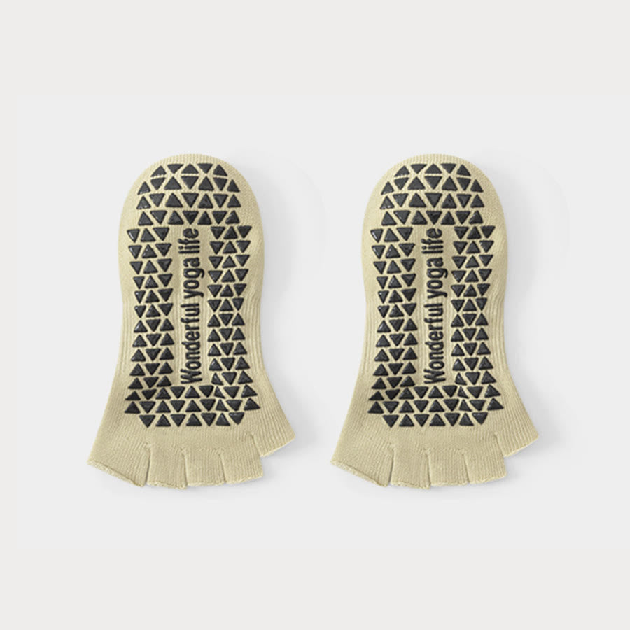 Chaussettes de yoga pour femmes Olivenorma, ouvertes à l'arrière et dotées d'une bride enveloppante pour cinq orteils, antidérapantes et respirantes, en coton, pour le sport. - image 1