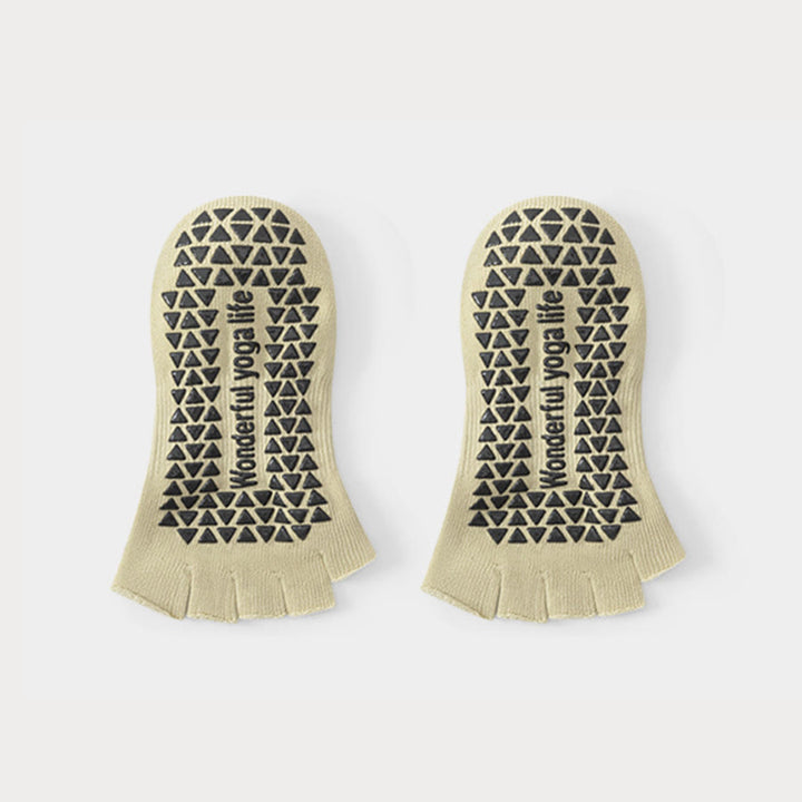 Chaussettes de yoga pour femmes Olivenorma, ouvertes à l'arrière et dotées d'une bride enveloppante pour cinq orteils, antidérapantes et respirantes, en coton, pour le sport. - image 1