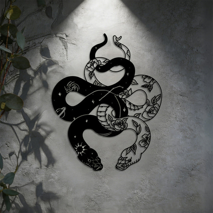 Décoration murale en métal à motif floral des deux serpents Olivenorma - image 3