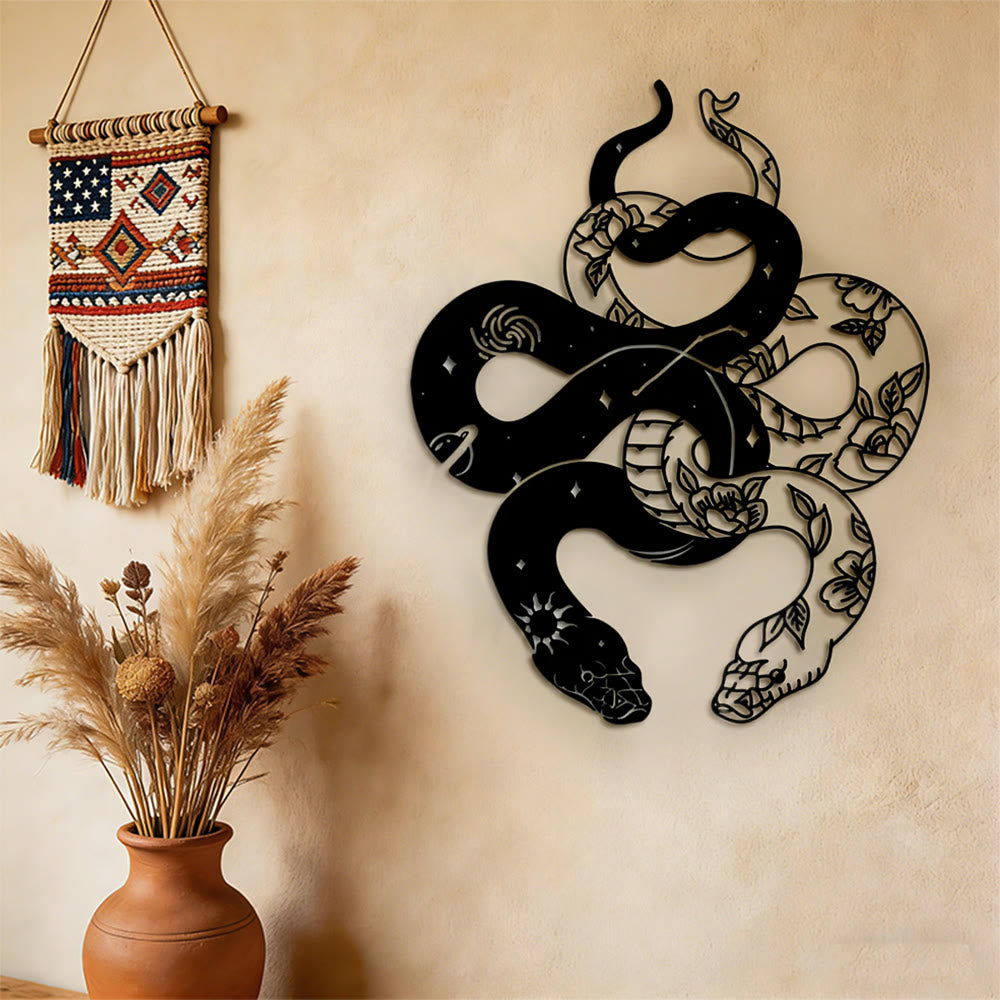 Décoration murale en métal à motif floral des deux serpents Olivenorma - image 5