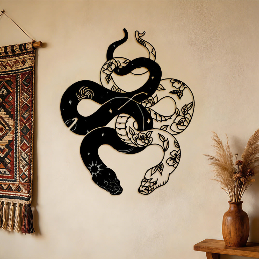 Décoration murale en métal à motif floral des deux serpents Olivenorma - image 6