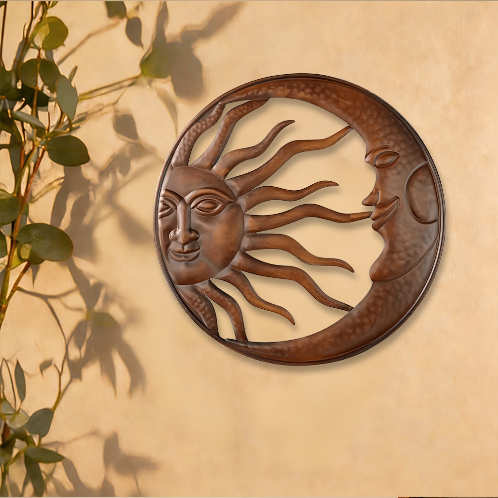 Décoration murale en métal Olivenorma Spirituelle Soleil Lune - image 2