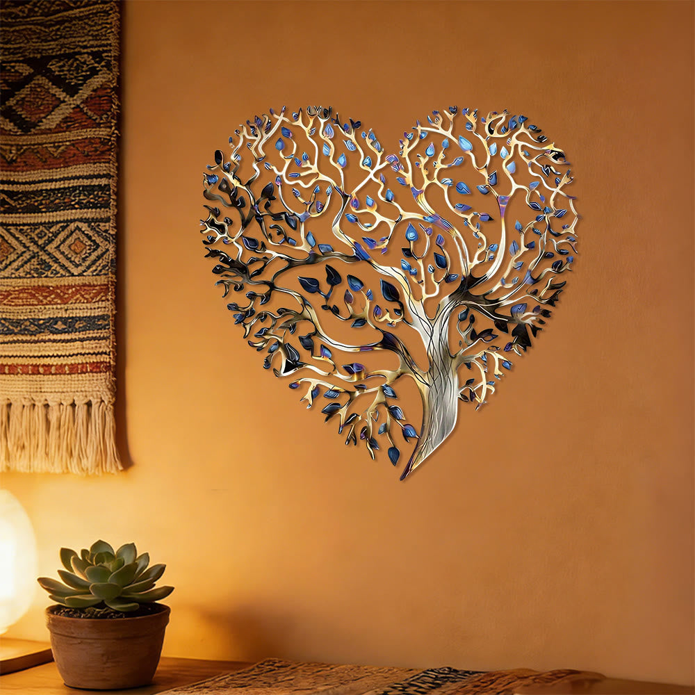 Décoration murale en métal en forme de cœur Arbre de Vie Olivenorma - image 6