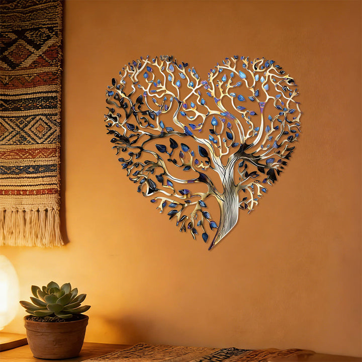 Décoration murale en métal en forme de cœur Arbre de Vie Olivenorma - image 6
