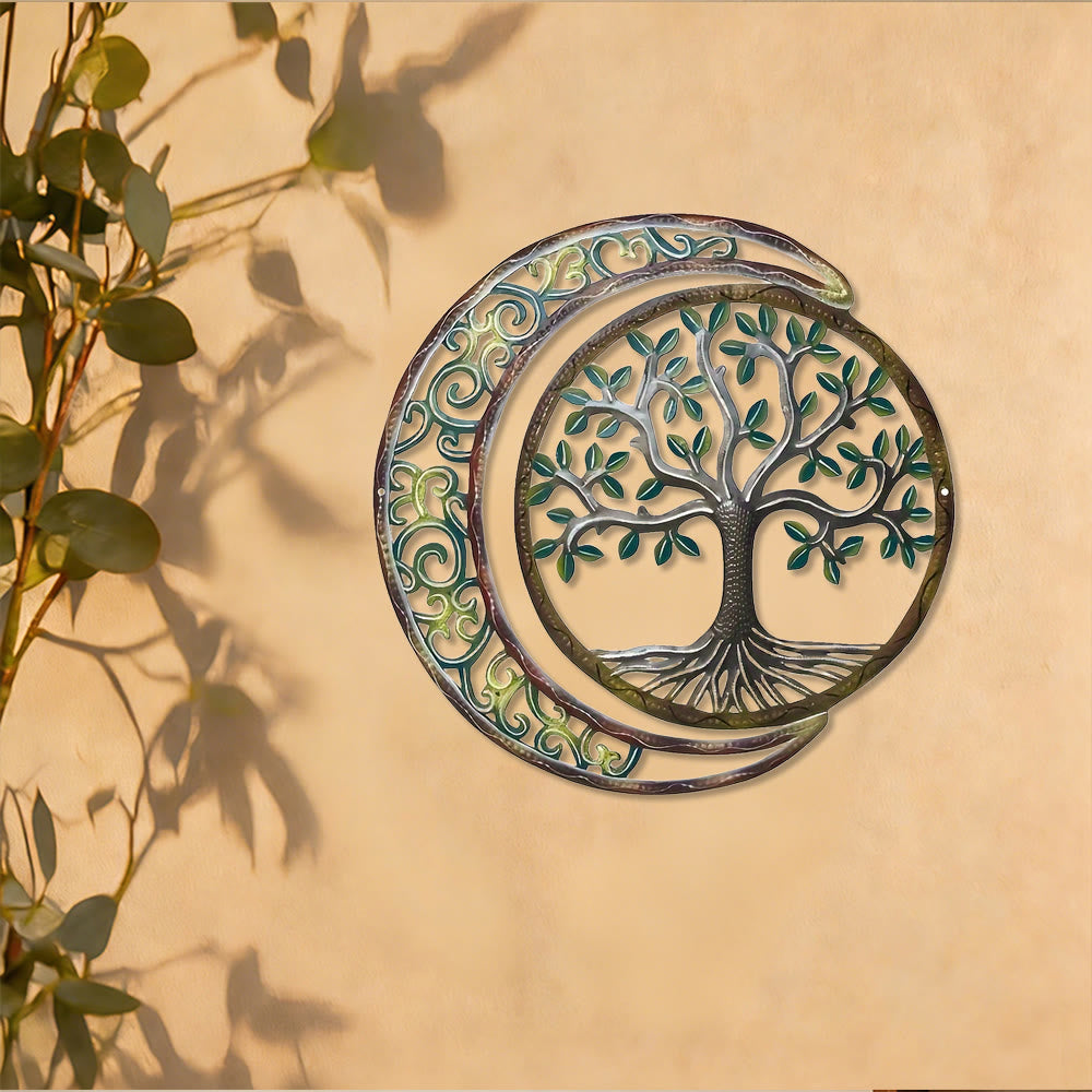 Décoration murale en métal Olivenorma Croissant de Lune Arbre de Vie - image 3