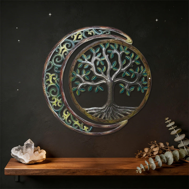 Décoration murale en métal Olivenorma Croissant de Lune Arbre de Vie - image 4