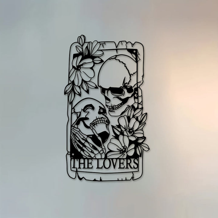 Décoration murale en métal squelette du Tarot des Amoureux Olivenorma - image 1