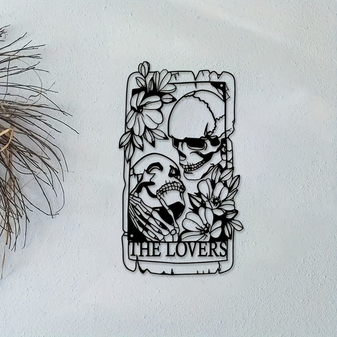 Décoration murale en métal squelette du Tarot des Amoureux Olivenorma - image 2