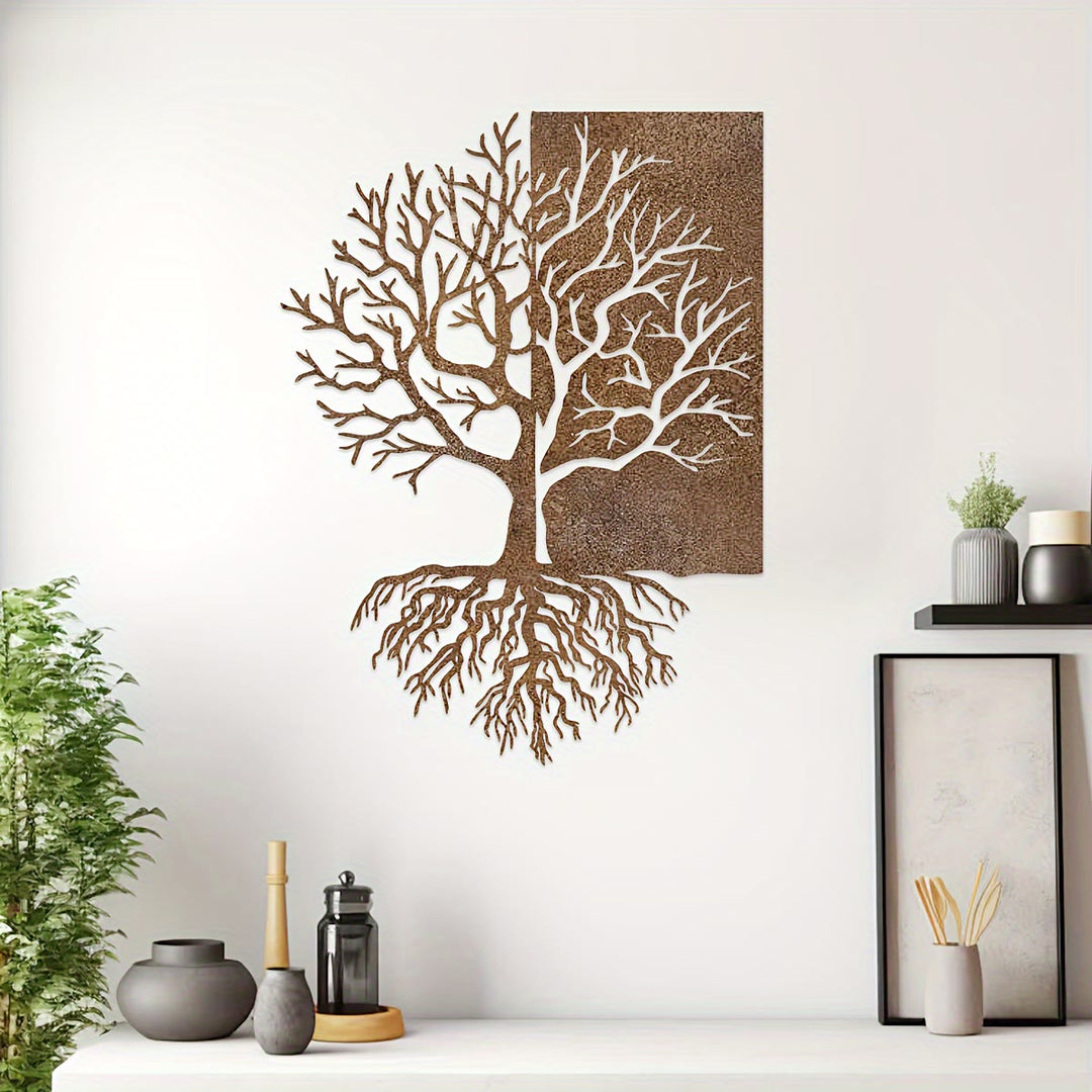 Décoration murale en métal Olivenorma Arbre de Vie rustique fendu - image 1