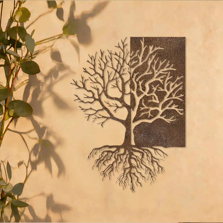 Décoration murale en métal Olivenorma Arbre de Vie rustique fendu - image 3