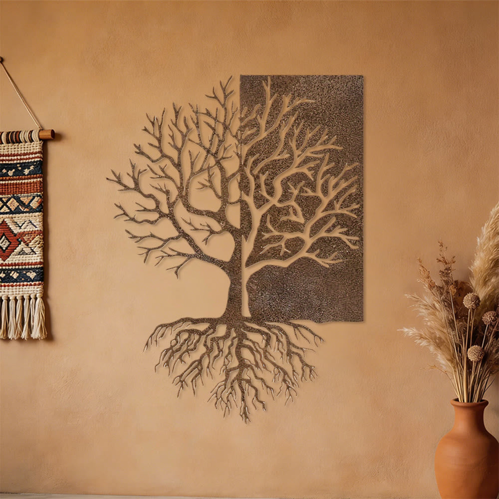 Décoration murale en métal Olivenorma Arbre de Vie rustique fendu - image 5
