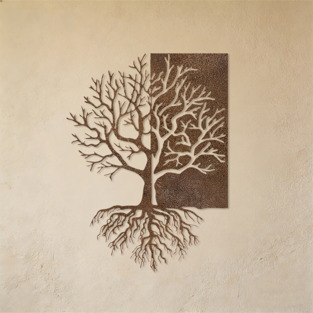 Décoration murale en métal Olivenorma Arbre de Vie rustique fendu - image 4