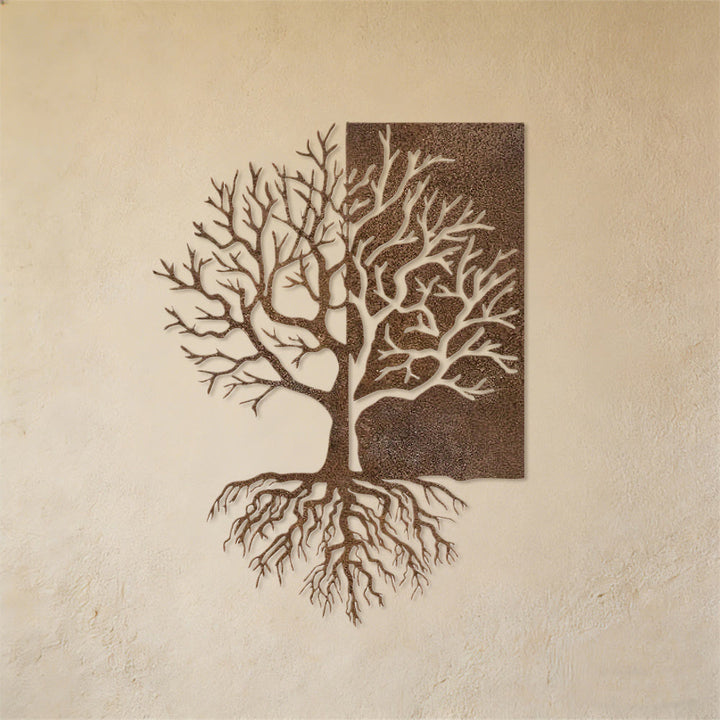 Décoration murale en métal Olivenorma Arbre de Vie rustique fendu - image 4