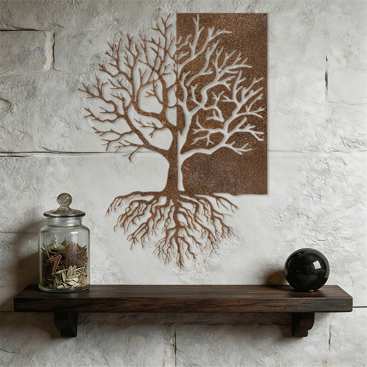 Décoration murale en métal Olivenorma Arbre de Vie rustique fendu - image 6