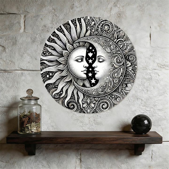 Décoration murale en métal Mandala Soleil et Lune Céleste Olivenorma - image 4