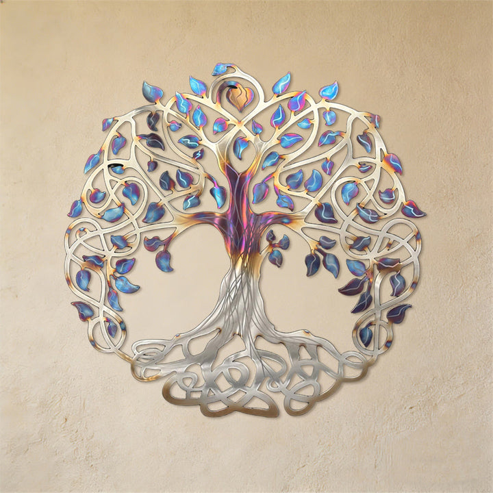 Décoration murale en métal irisé Olivenorma Arbre de Vie Celtique - Artisan Bohème - image 0