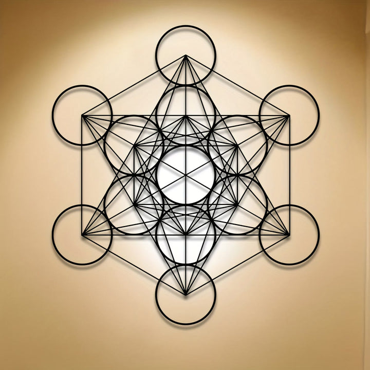 Décoration murale en métal Cube Metatron Olivenorma - image 1