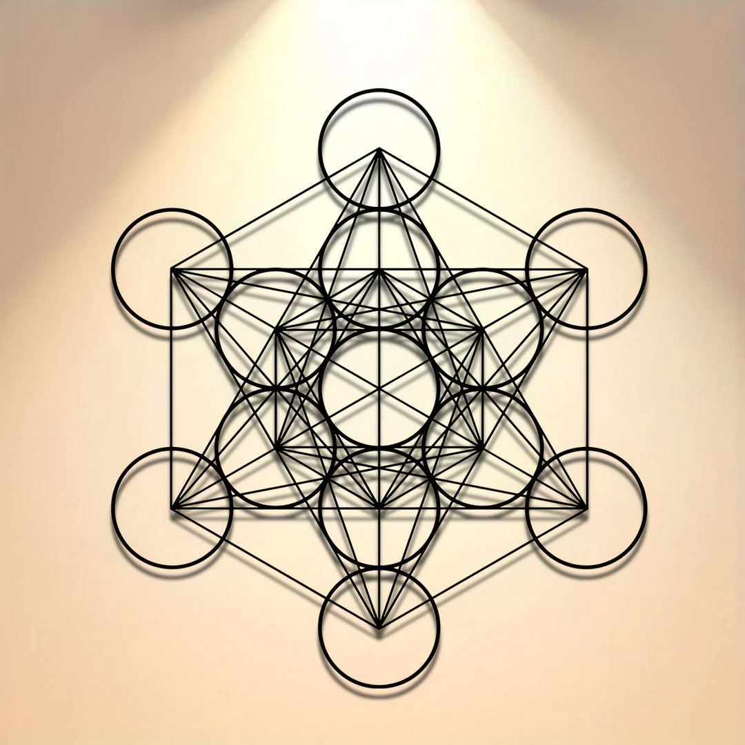 Décoration murale en métal Cube Metatron Olivenorma - Géométrie sacrée - image 0