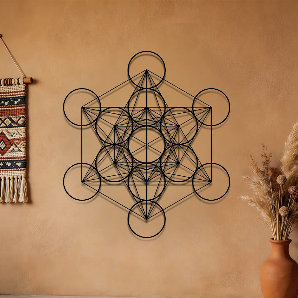 Décoration murale en métal Cube Metatron Olivenorma - image 3