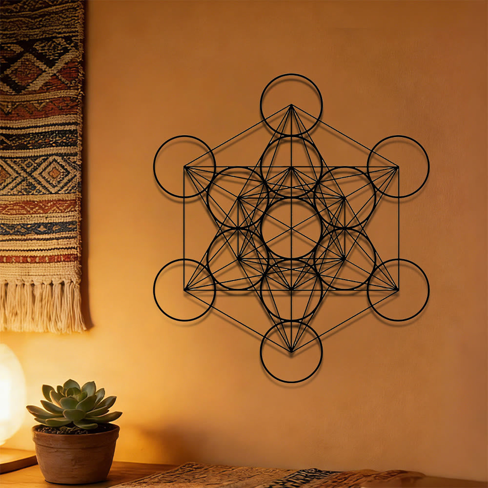 Décoration murale en métal Cube Metatron Olivenorma - image 5