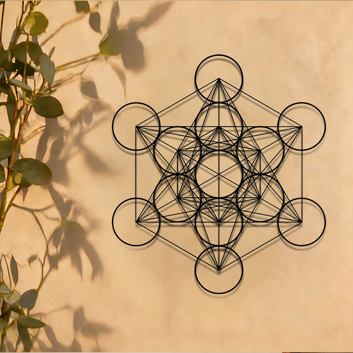 Décoration murale en métal Cube Metatron Olivenorma - image 2