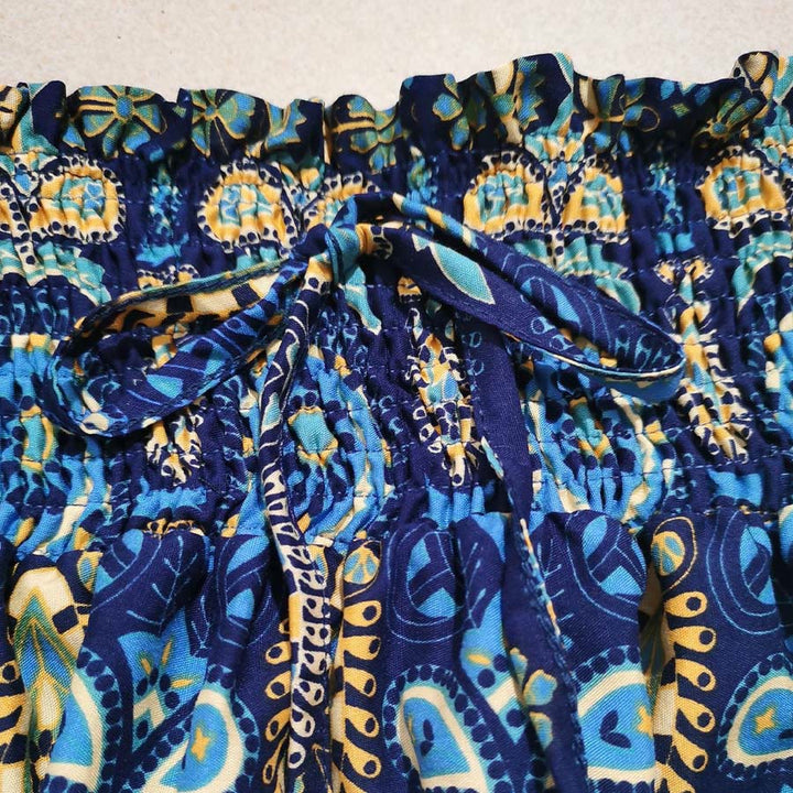 Robe longue à volants taille haute Olivenorma style bohème imprimé cachemire - image 12