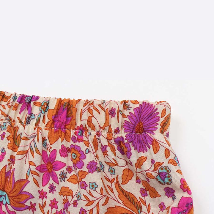 Robe longue Olivenorma bohème à imprimé floral et taille haute, asymétrique à volants, pour femme - image 4