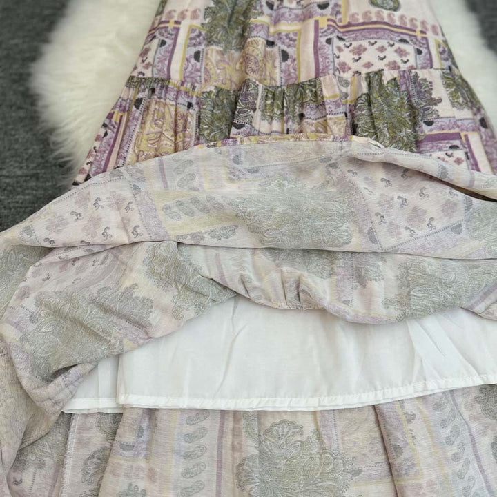 Robe longue Olivenorma Boho Patchwork taille haute pour femme - image 17